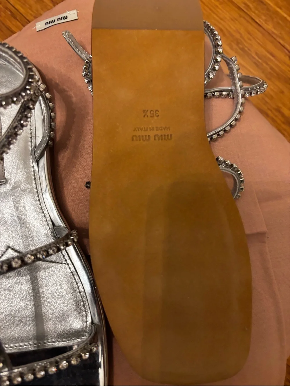 BNIB Miu Miu crystal sandals - Picture 5 of 7